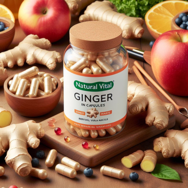 Natural Vital Ginger in Capsules